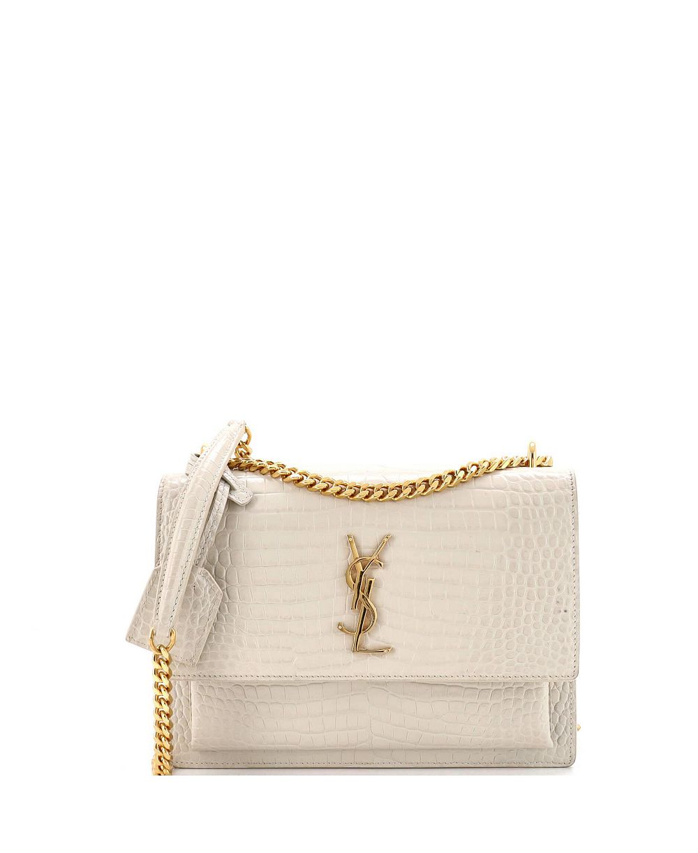 Б/у сумка Saint Laurent Medium Sunset через плечо из кожи с тиснением