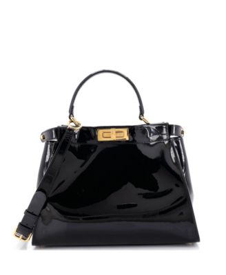 Pre-Owned Fendi Regular Peekaboo Bag Patent