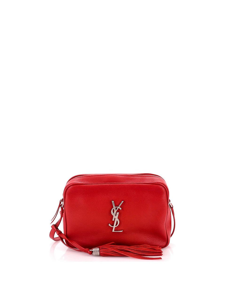 Б/у маленькая кожаная сумка Saint Laurent Lou Camera
