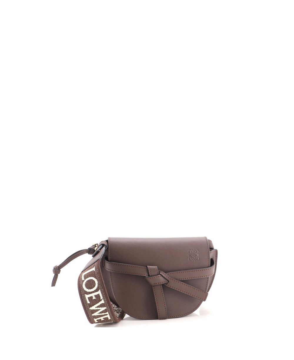 Pre-Owned Loewe Mini Gate Dual Shoulder Bag Leather