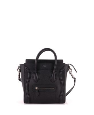 Pre-Owned Celine Nano Luggage Bag Grainy Leather
