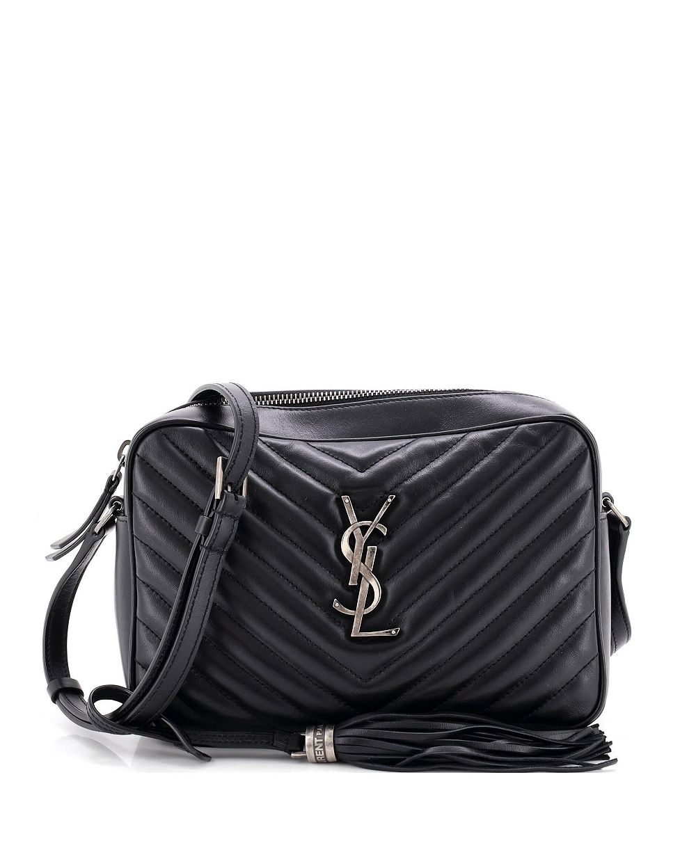 Б/у маленькая сумка Saint Laurent Small Lou Camera Bag Matelasse Chevron из кожи