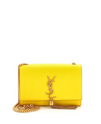 Pre-Owned Saint Laurent маленькая классическая сумка через плечо с кисточкой и монограммой кожаная
