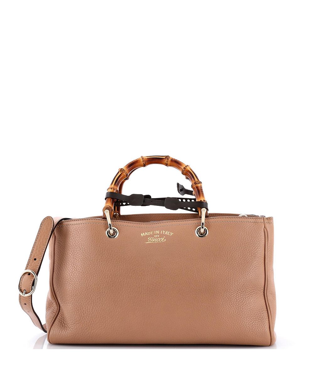 Pre-Owned Gucci Medium Bamboo Shopper Tote Leather