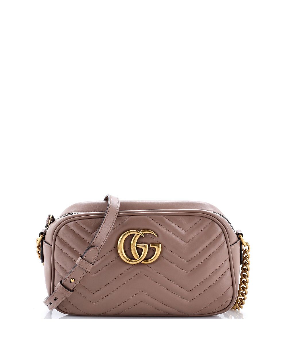 Pre-Owned Gucci Small GG Marmont Shoulder Bag Matelasse Leather