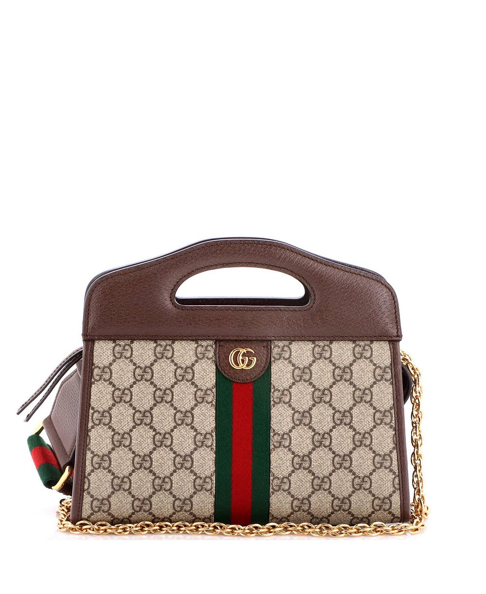 Сумка Gucci Ophidia из ткани GG с кожаной ручкой, Pre-Owned Gucci