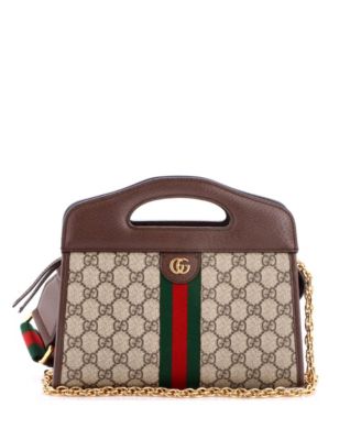 Сумка Gucci Ophidia из ткани GG с кожаной ручкой, Pre-Owned Gucci