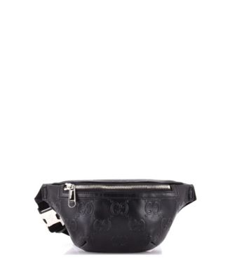 Б/у сумка-кошелек Gucci Small Belt Bag из перфорированной кожи с тиснением GG