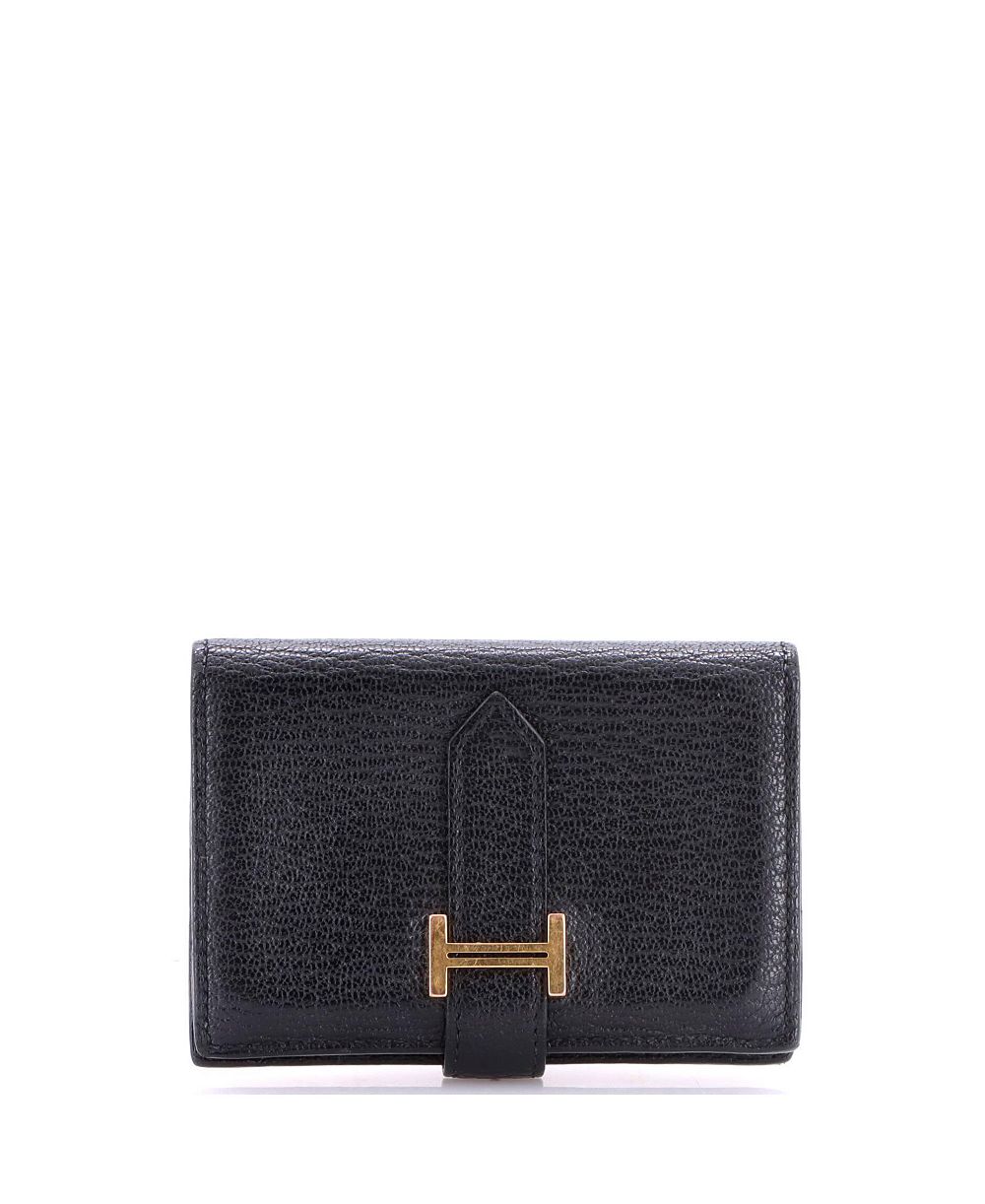 Pre-Owned Hermes Compact Bearn Wallet Chevre Mysore