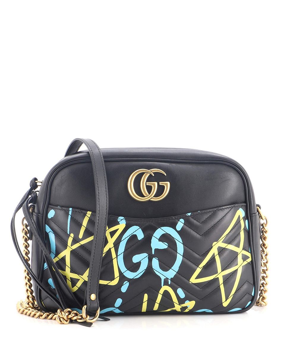 Pre-Owned Gucci Средняя сумка через плечо GG Marmont GucciGhost Matelasse из кожи