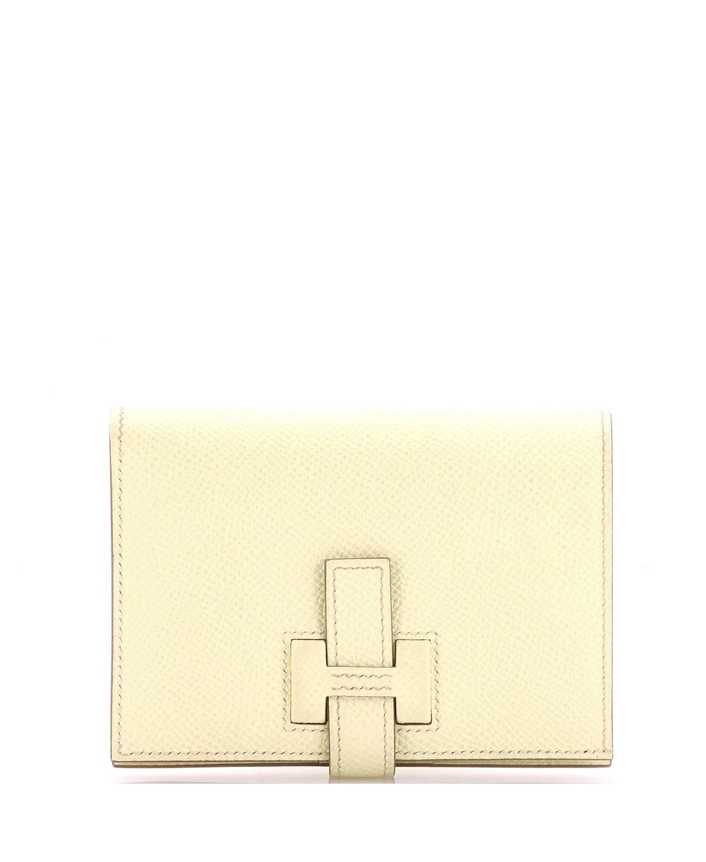 Б/у кошелек Hermes Compact New H Passant из кожи Эпсом