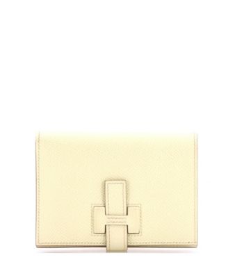 Б/у кошелек Hermes Compact New H Passant из кожи Эпсом