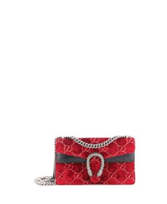 Pre-Owned Gucci мини-сумка Mini Dionysus из бархата GG