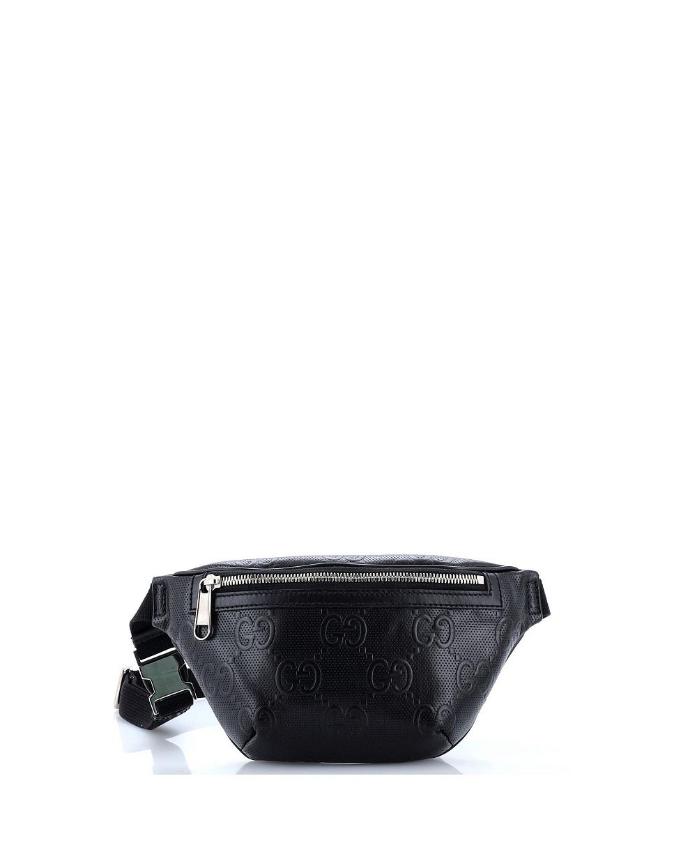 Б/у маленькая сумка Gucci Belt Bag GG из перфорированной кожи с тиснением