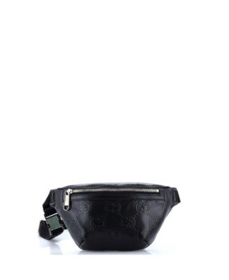 Б/у маленькая сумка Gucci Belt Bag GG из перфорированной кожи с тиснением