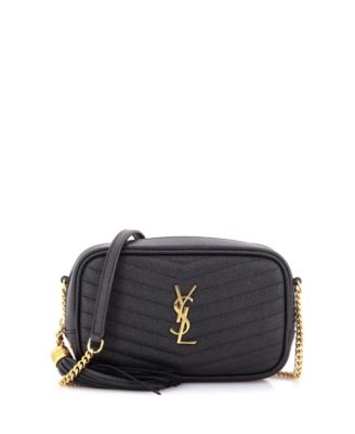 Pre-Owned Saint Laurent Mini Lou Camera Bag Matelasse Chevron Leather