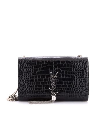 Pre-Owned Saint Laurent средняя сумка через плечо Classic Monogram с кисточкой, тисненая кожа