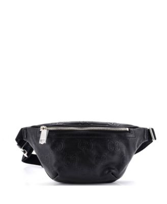Pre-Owned Gucci Small Belt Bag GG Embossed Perforated Leather