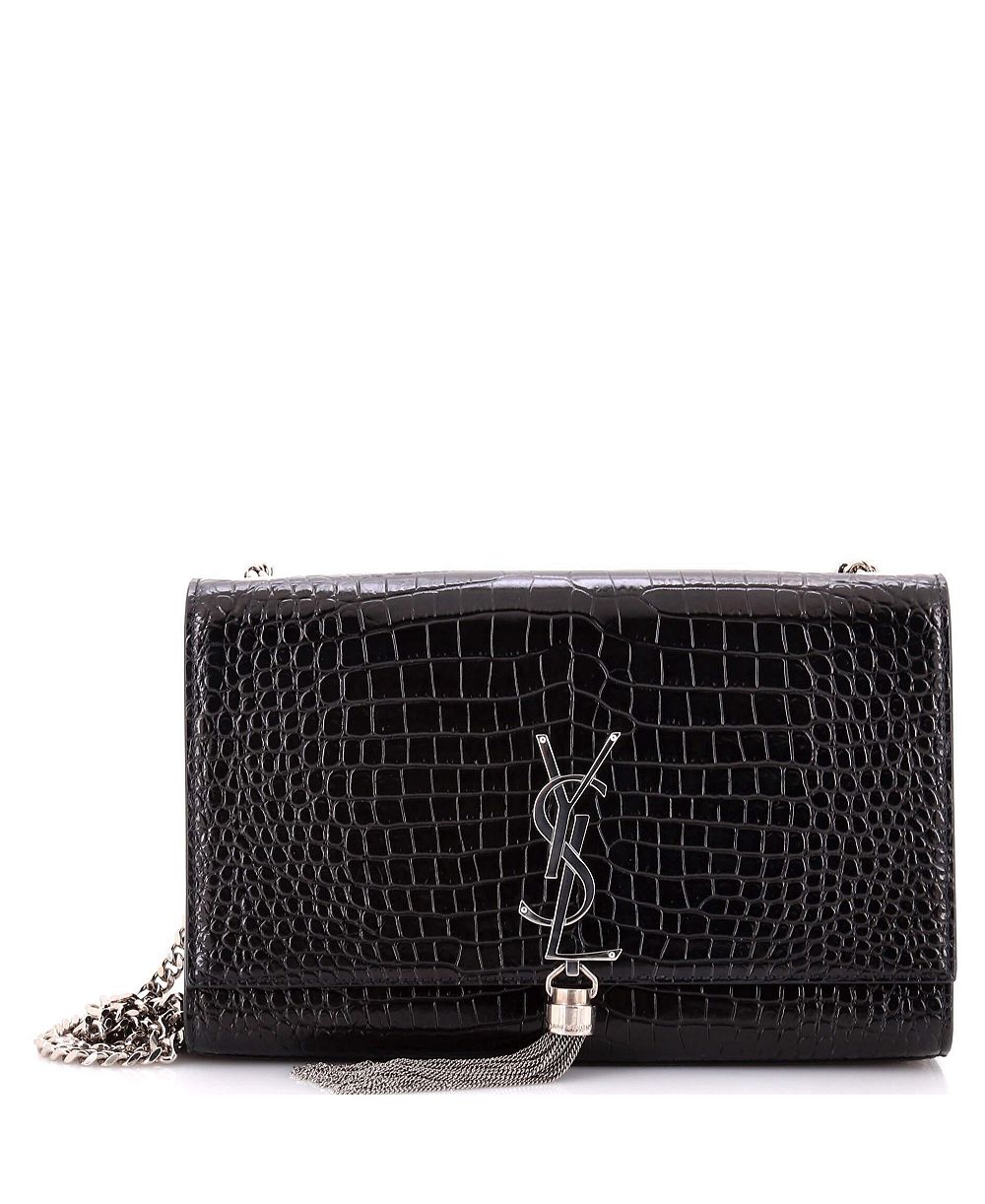Pre-Owned Saint Laurent сумка через плечо Classic Monogram Tassel из тисненой кожи, средний размер
