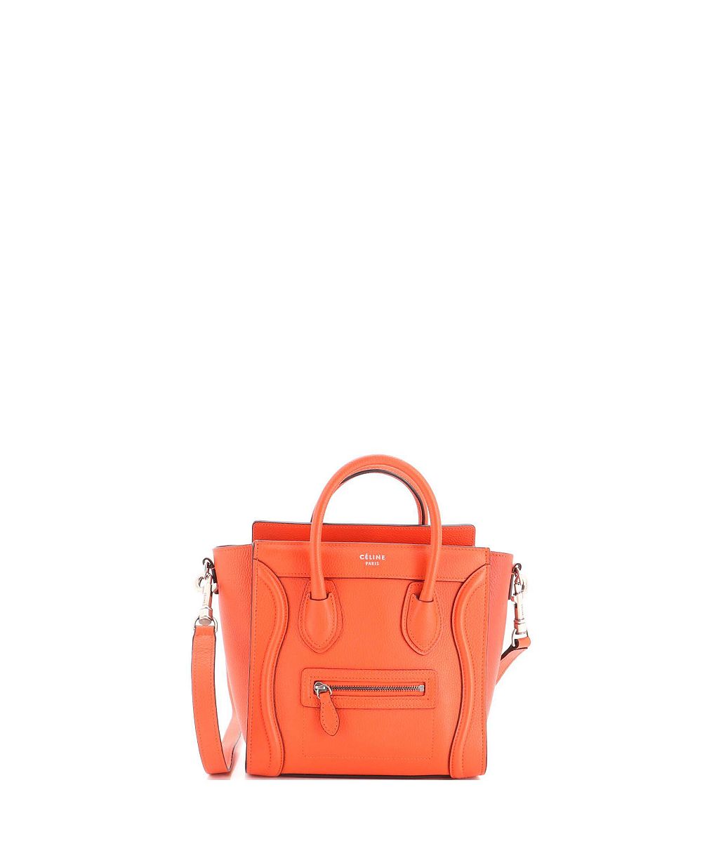 Pre-Owned Celine Nano Luggage Bag Grainy Leather