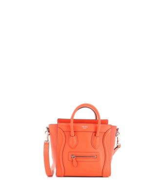 Pre-Owned Celine Nano Luggage Bag Grainy Leather