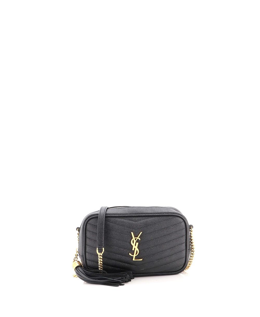 Pre-Owned Saint Laurent Mini Lou Camera Bag Matelasse Chevron Leather