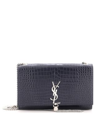 Pre-Owned Saint Laurent средняя классическая сумка через плечо Monogram Tassel с тиснением из кожи