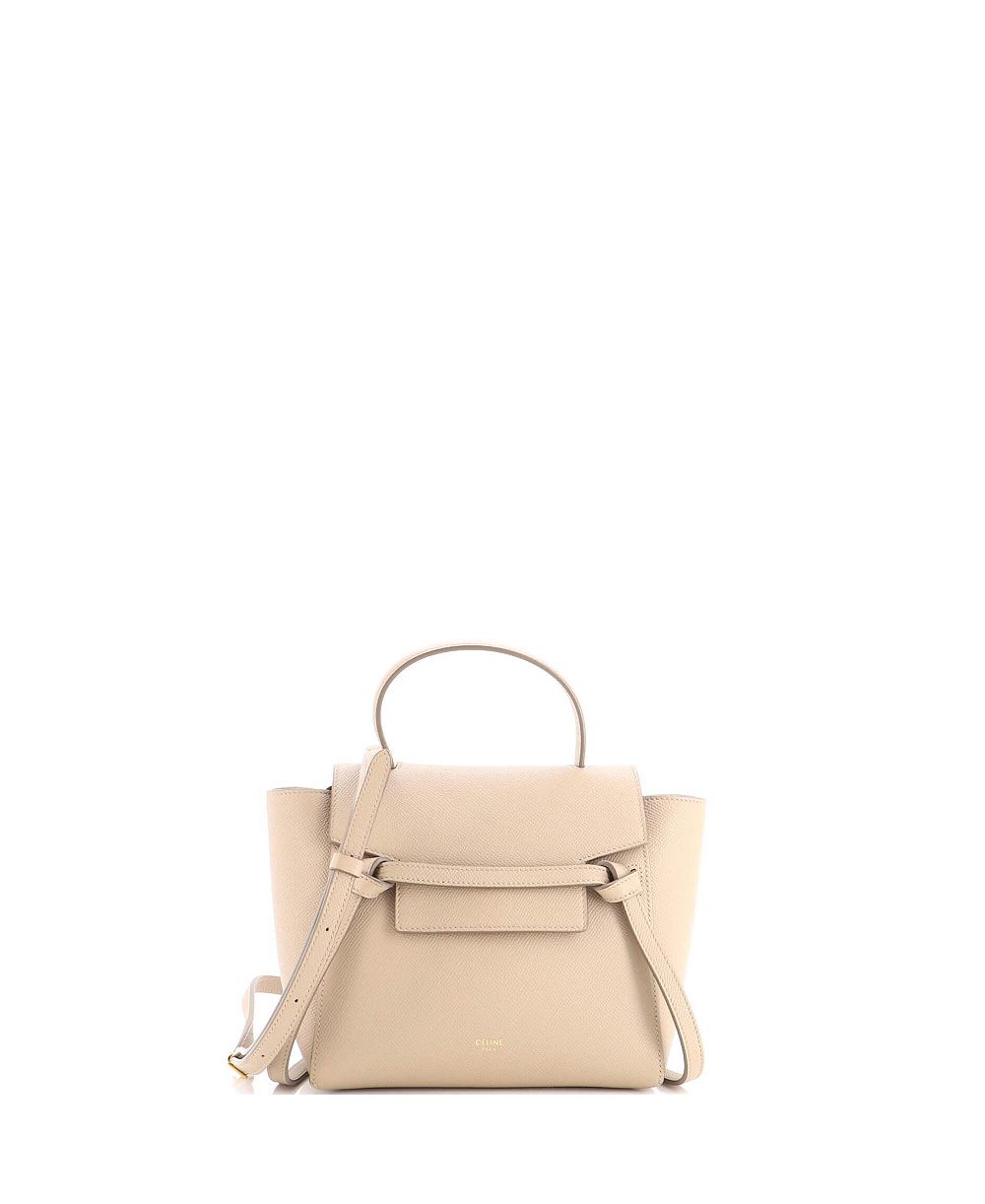 Б/у мини-сумка Celine Nano Belt Bag из текстурированной кожи