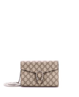 Pre-Owned Gucci Small Dionysus Chain Wallet GG Coated Canvas