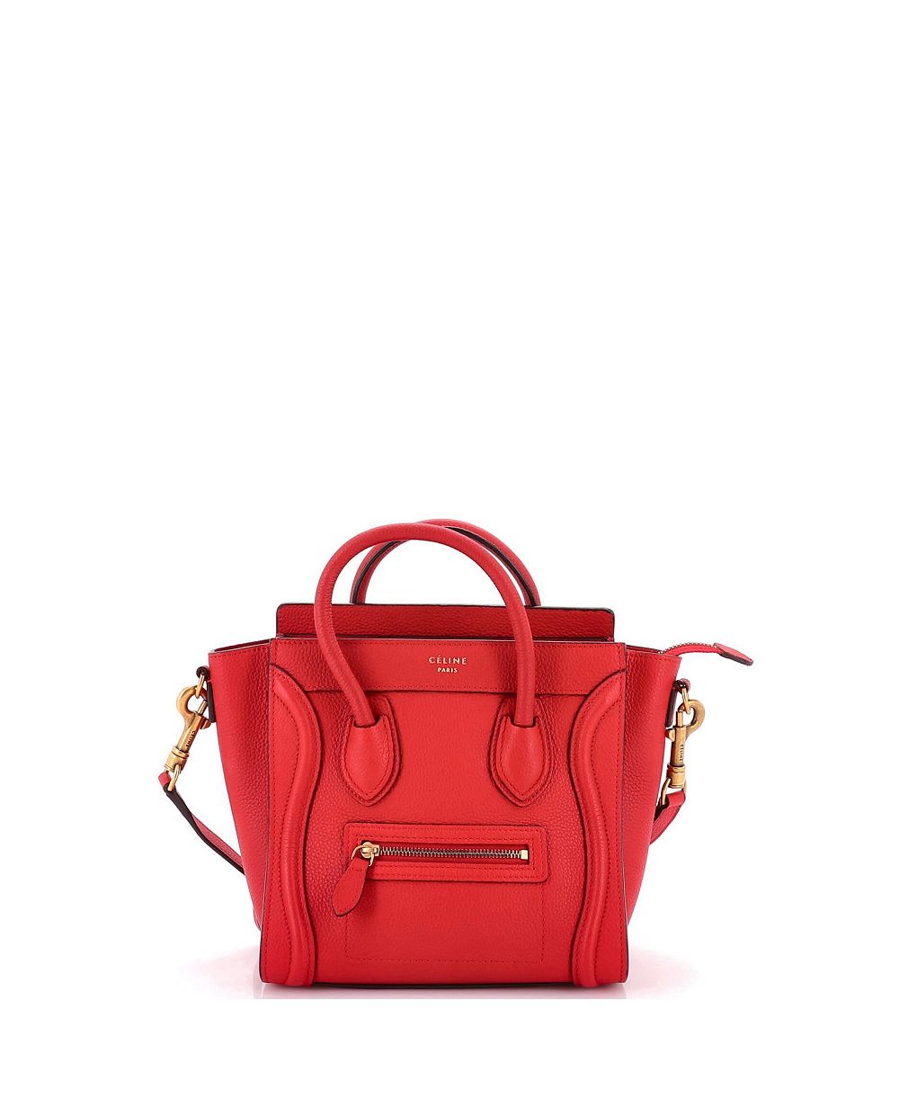 Pre-Owned Celine Nano Luggage Bag Grainy Leather