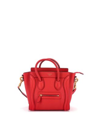 Pre-Owned Celine Nano Luggage Bag Grainy Leather