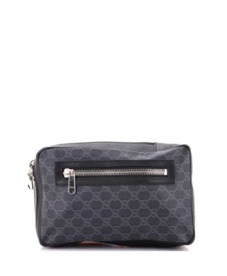 Б/у маленькая сумка Gucci Small Soft Zip Sling из лакированной ткани GG