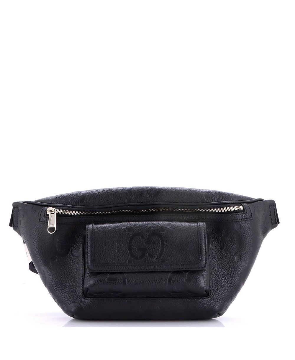 Pre-Owned Gucci Front Pocket Belt Bag Jumbo GG Embossed Leather