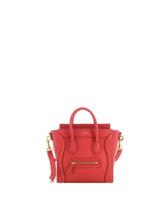 Pre-Owned Celine мини-сумка Nano Luggage из зернистой кожи