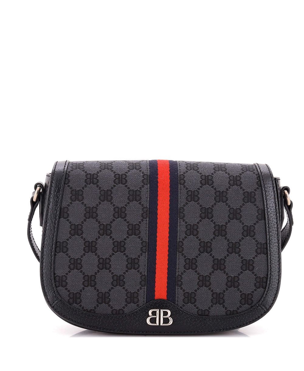 Pre-Owned Gucci сумка-мессенджер The Hacker Project Flap Medium x Balenciaga из холста BB