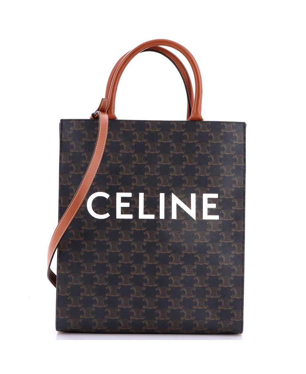 Pre-Owned Celine сумка-тоут Small Vertical Cabas Triomphe из лакированного канваса