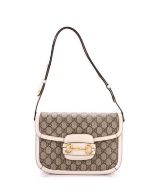 Pre-Owned Gucci маленькая сумка-мессенджер Horsebit 1955 из ткани GG coated canvas с кожей