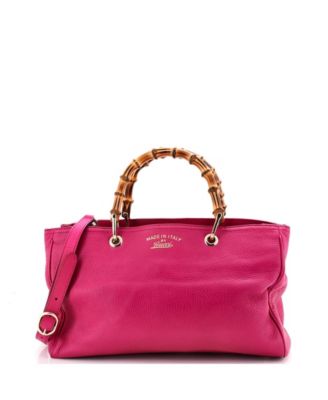 Pre-Owned Gucci Medium Bamboo Shopper Tote Leather
