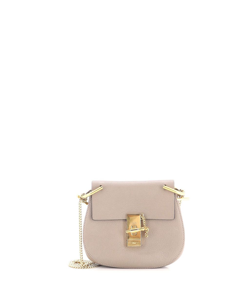 Б/у кожаная сумка-кроссбоди Chloe Mini Drew