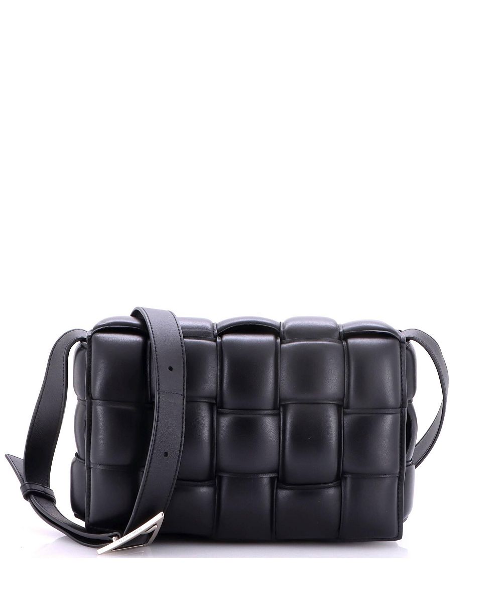 Pre-Owned Bottega Veneta Cassette Crossbody Bag Padded Maxi Intrecciato Leather