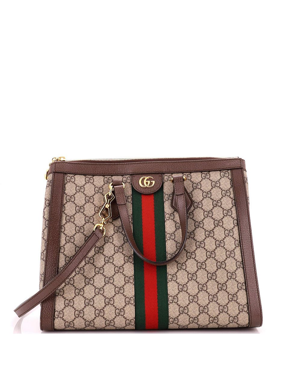 Pre-Owned Gucci Medium Ophidia Top Handle Tote GG Coated Canvas