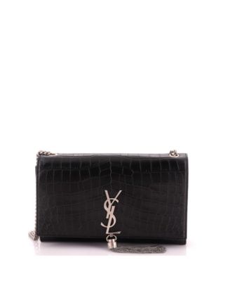 Pre-Owned Saint Laurent сумка-кроссбоди Medium Classic Monogram с кисточкой из тисненой кожи