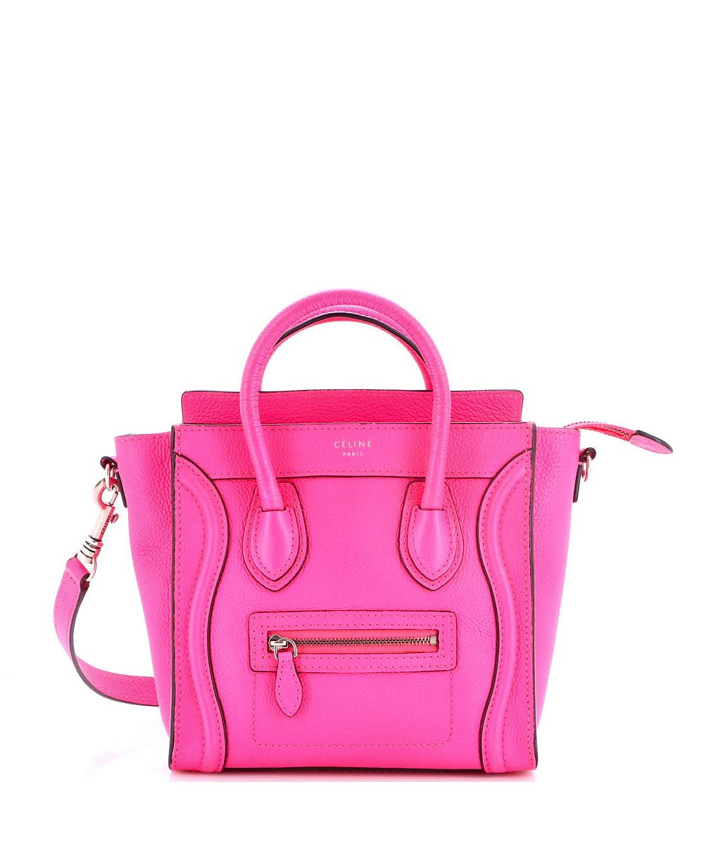 Pre-Owned Celine Nano Luggage Bag Grainy Leather