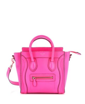 Pre-Owned Celine Nano Luggage Bag Grainy Leather
