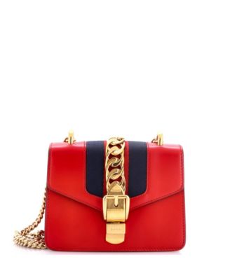 Pre-Owned Gucci мини-сумка Sylvie на цепочке через плечо из кожи