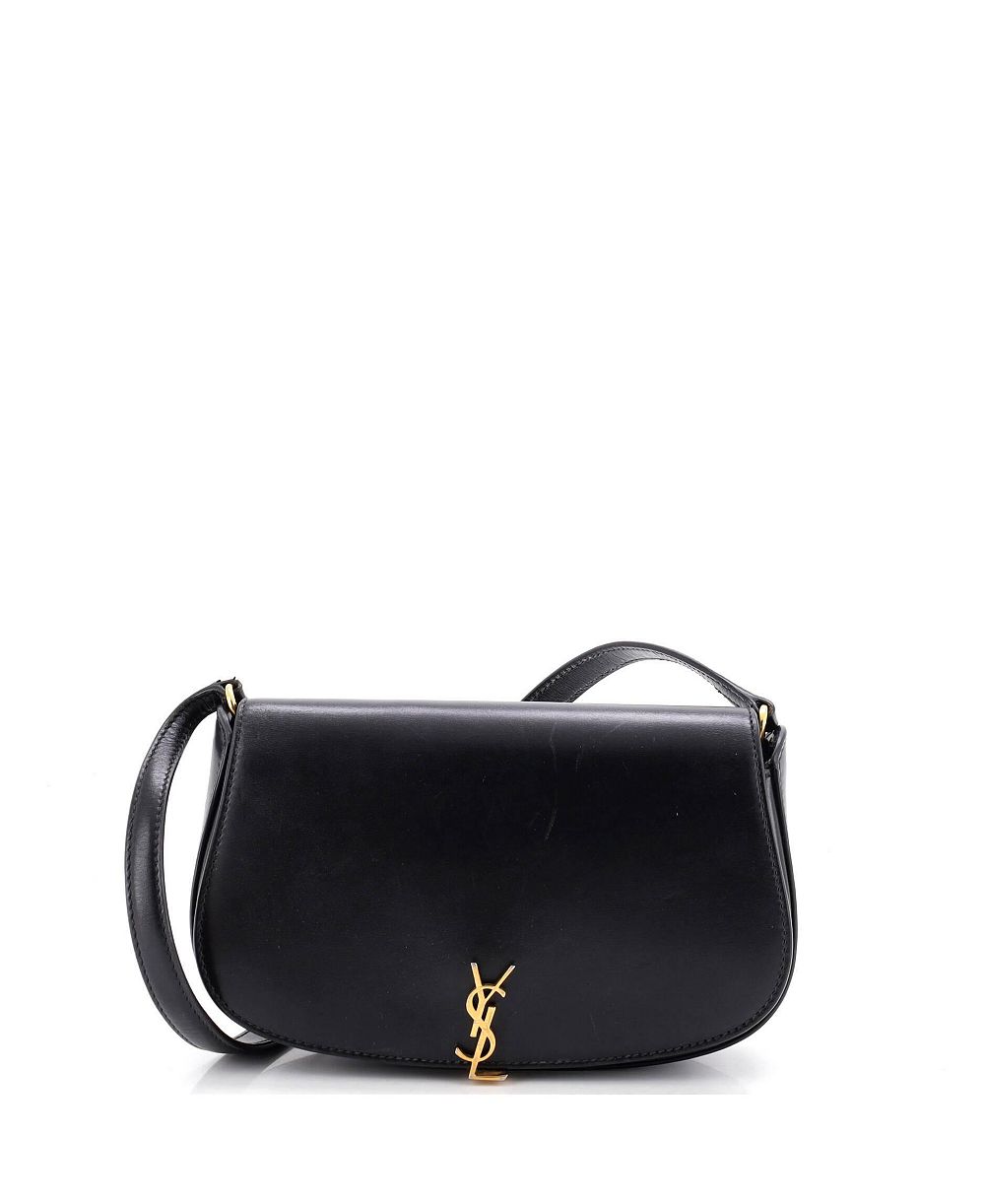 Б/у мини-сумка Saint Laurent Mini Voltaire через плечо из кожи