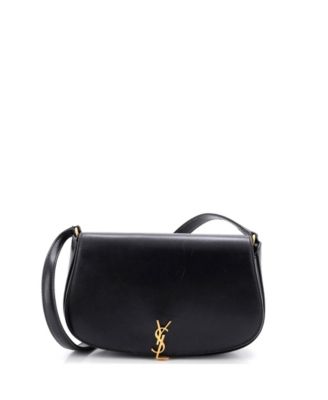 Б/у мини-сумка Saint Laurent Mini Voltaire через плечо из кожи