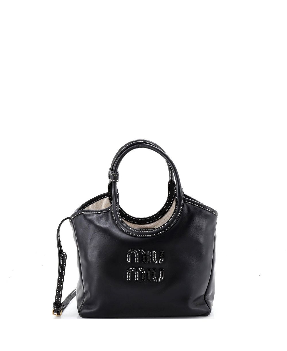 Pre-Owned Miu Miu Small Ivy Tote Bag Leather
