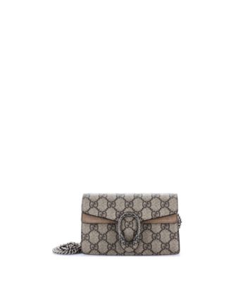 Б/у сумка Gucci Super Mini Dionysus из ткани GG coated canvas