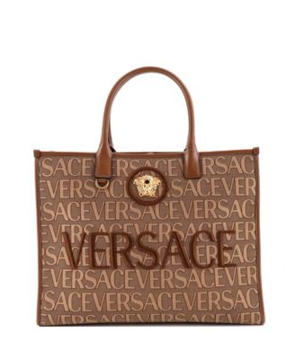 Pre-Owned Versace большая сумка-тоут с принтом медусы на всю поверхность из жаккардовой ткани